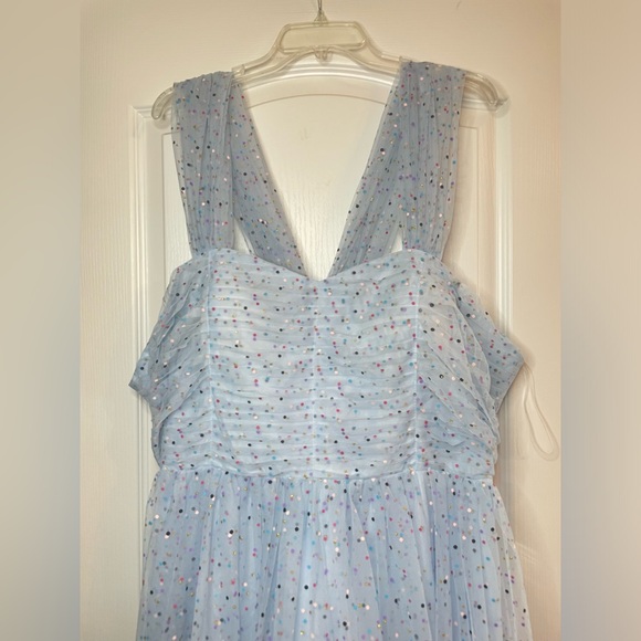 NWT Unique Vintage Blue Confetti Garden State Dress Retro Pinup Dapper 3X 20 22 - Picture 5 of 6